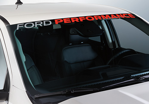 M1820RGR - : FORD PERFORMANCE RANGER WINDSHIELD BANNER - WHT/RED for Ford Performance Image