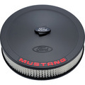 302362 - : AIR CLEANER KIT: BLACK CRINKLE FINISH, RED MUSTANG EMBLEM for Ford Performance Image