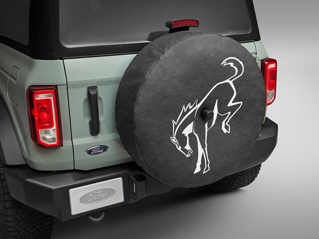 R2DZ9945026E - : 2021+ Bronco Abstract Bucking Bronco 35" Spare Wheel Tire Cover for Ford: Bronco Image