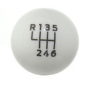 M7213M8B - : 2015-2025 MUSTANG BULLITT? WHITE SHIFT KNOB for Ford Performance Image