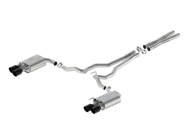 M5200M5EB - : 2024-2025 MUSTANG 5.0L EXTREME ACTIVE CAT-BACK - BLACK TIP for Ford Performance Image