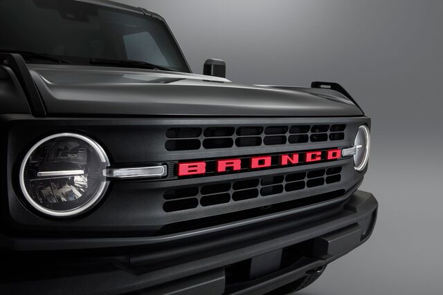 M1447BRD - : 2021-2026 BRONCO RED GRILLE LETTER OVERLAY KIT for Ford Performance Image