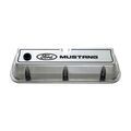302030 - : FORD MUSTANG DIE-CAST VALVE COVERS POLISHED WITH BLACK LOGO for Ford Performance Image