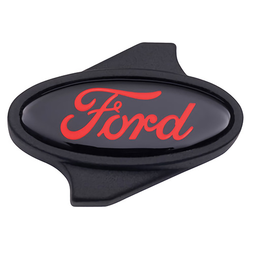 302339 - : BLACK FINISH AIR CLEANER NUT: RED FORD OVAL LOGO for Ford Performance Image