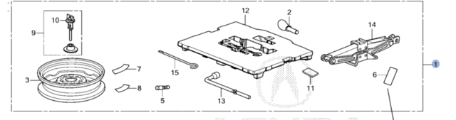 64213S5A10 - Wheels: Temporary Wheel Kit (A-Spec) for Acura: Integra Image