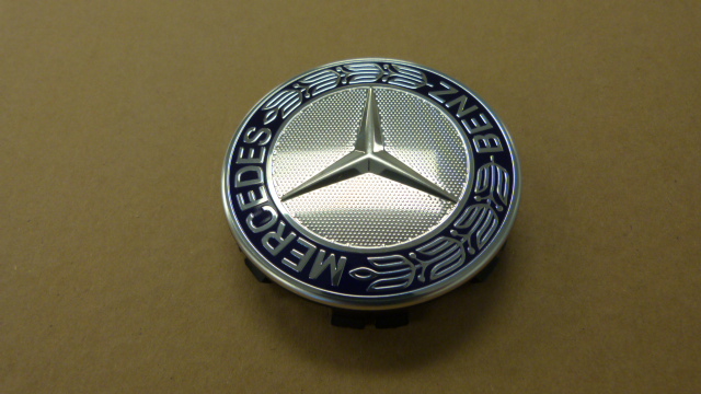 17140000255337 - Wheels: Hub Cap - Star With Laurel Wreath - Blue for Mercedes-Benz Image