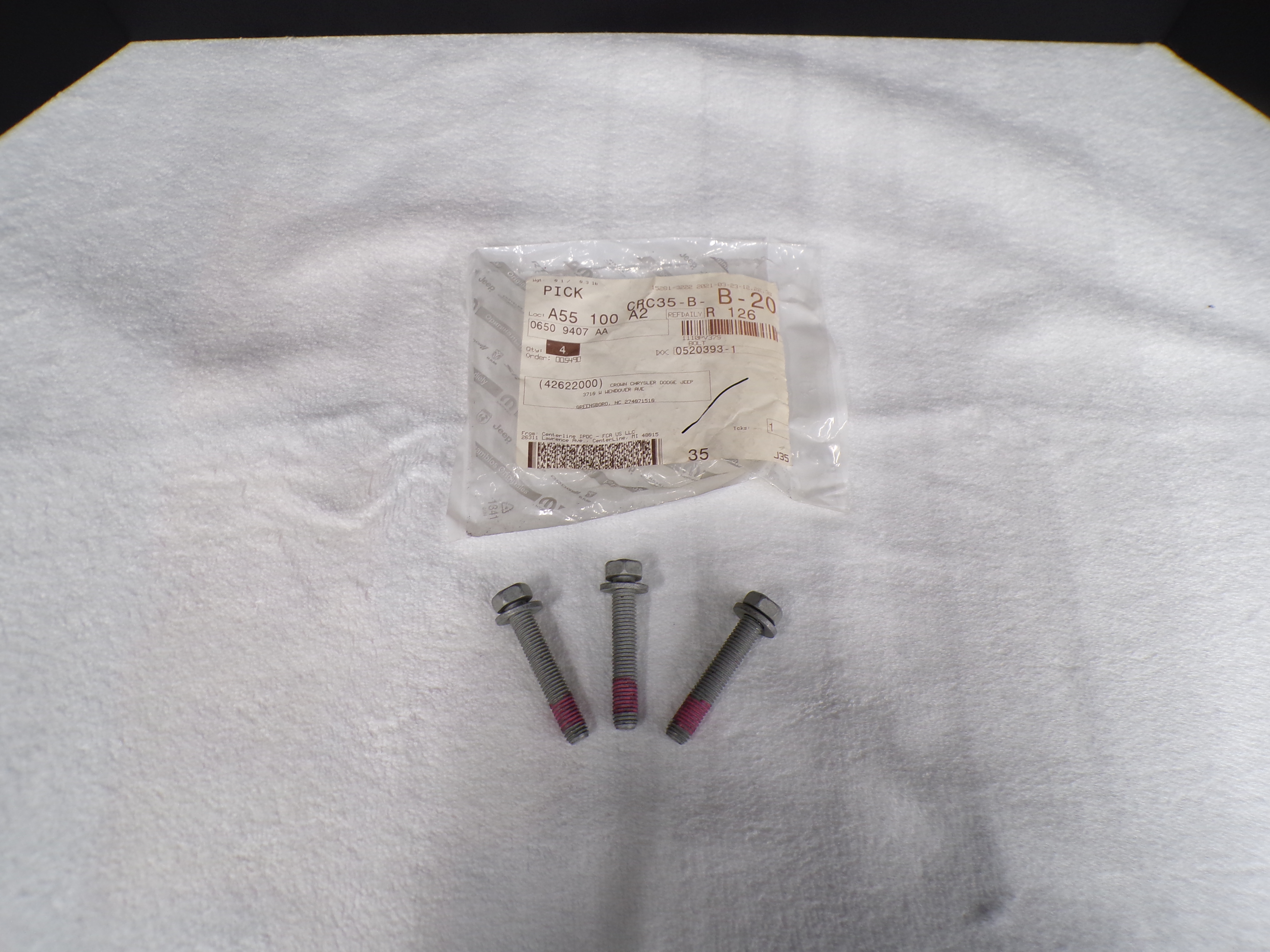 6509407AA - : Hex Head Bolt And Coned Washer for Mopar Image