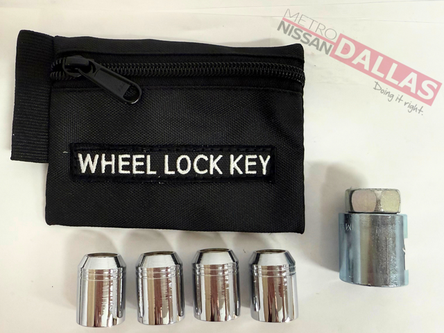 T99W2A7010 - : Wheel Locks for Nissan: 350Z, Altima, ARIYA, Armada, Cube, Frontier, GT-R, Juke, Kicks, Kicks Play, LEAF, Maxima, Murano, Pathfinder, Qashqai, Quest, Rogue, Rogue Sport, Sentra, TITAN, TITAN XD, Versa, Xterra Image