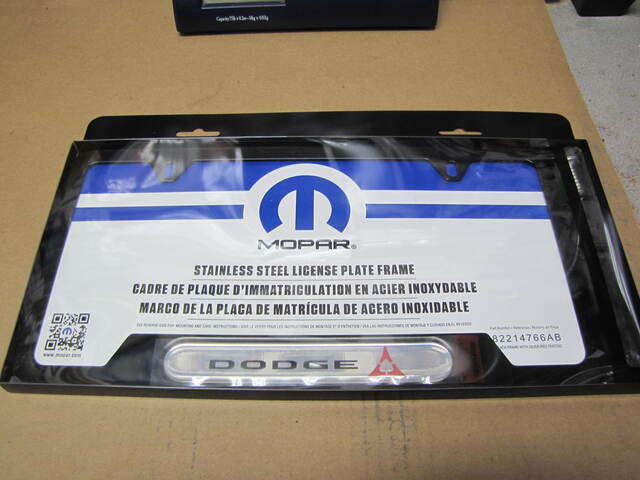82214766AB - Exterior Accessories: License Plate Frame for Mopar Image