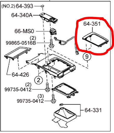 KA0H-64-351 - Change Boot Panel 64-351 | Mazda-Parts