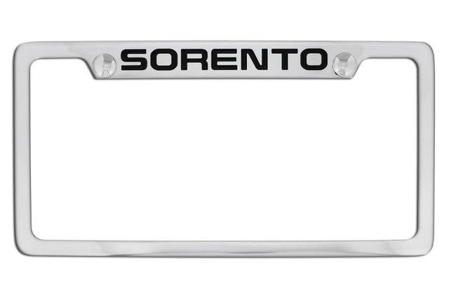 UR013AY002XM - Exterior: License Plate Frame, Upper Logo (SORENTO) for Kia: K5, Rio, Sorento Image