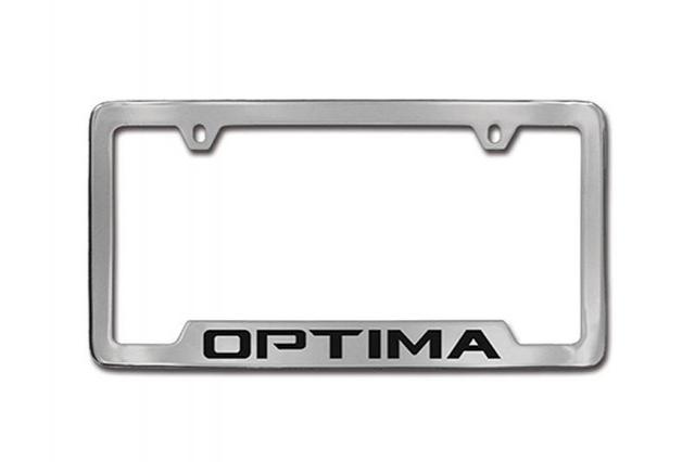 UR010AY100MG - Exterior: License Plate Frame - Lower Logo Optima for Kia: K5, Optima, Rio Image