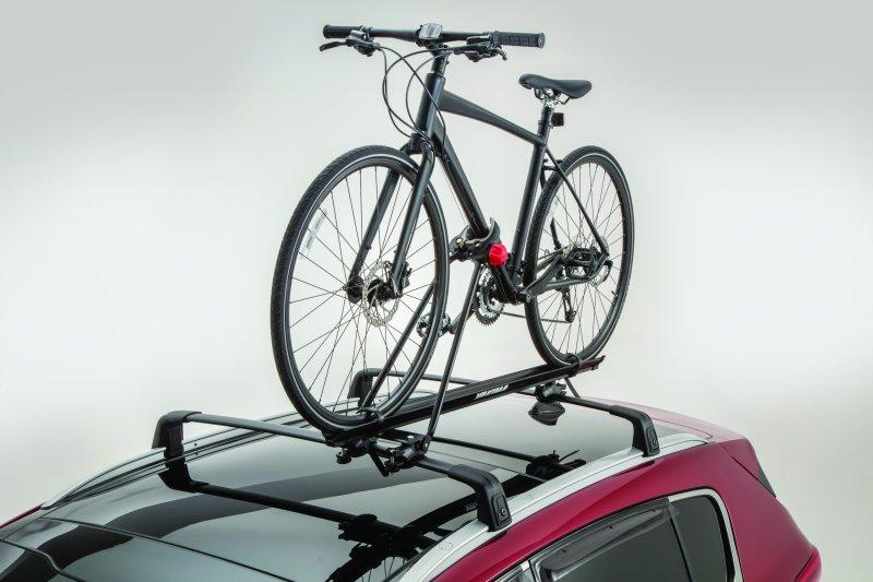 UM000AY008RA - Hauling: Roof Bike Attachment for Kia: Borrego, Niro, Niro EV, Optima, Rio, Rondo, Sedona, Seltos, Sorento, Soul, Spectra, Sportage, Telluride Image