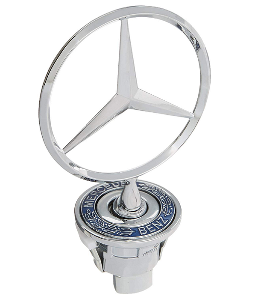 Mercedes Benz Standing Star Hood Emblem – 44mm Chrome Badge For C/E/S Class (W210/W211)