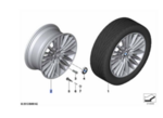 36116857669 - : Gloss-Turned Light Alloy Rim 36907111 for BMW Image
