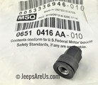 6510416AA - : Hex Nut And Washer for Chrysler: 300, Pacifica, Voyager | Dodge: Charger, Dart, Durango, Journey, Viper | Jeep: Cherokee, Compass, Gladiator, Grand Cherokee, Wrangler, Wrangler JK | Ram: 1500, 1500 Classic, 2500, 3500 Image
