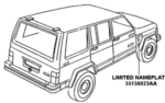 55156023AA - : LIMITED NAMEPLATE, CHROME - MOPAR (55156023AA) for Mopar Image