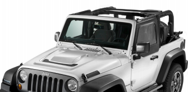 82212132 - : Jeep Wrangler Front Upper Door Windows Black Set 2 for Mopar Image