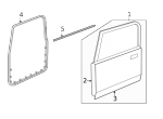 55176564AC - : Wrangler Weatherstrip Outer Glass Door Right Side (MOPAR 55176564AC) for Mopar Image