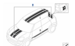51142185055 - Body: Sport Stripes / Red for Mini: Cooper Countryman, Cooper Paceman Image