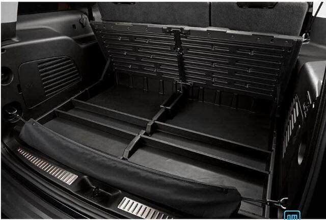 23477235 - Interior: 2015-2020 GM - Cargo Organizer - Yukon Xl - Black for Cadillac: Escalade, Escalade ESV | Chevrolet: Suburban, Suburban 3500 HD | GMC: Yukon, Yukon XL Image