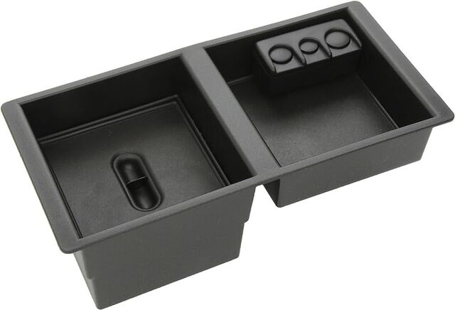 22817343 - Interior: 2014-2020 GM - Front Center Console Tray Organizer in Black - Insert for Cadillac: Escalade, Escalade ESV | Chevrolet: Silverado 1500, Silverado 1500 LD, Silverado 2500 HD, Silverado 3500 HD, Suburban, Suburban 3500 HD, Tahoe | GMC: Sierra 1500, Sierra 1500 Limited, Sierra 2500 HD, Sierra 3500 HD, Yukon, Yukon XL Image