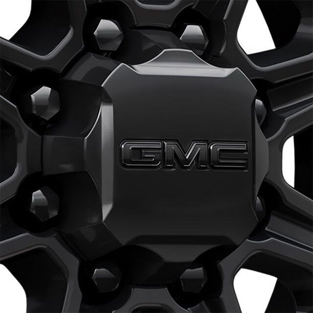 84465268 - Wheels: 2020-2023 GMC Sierra 3500 HD 2500 HD Wheel Center Cap Black w/ GMC Logo for GMC: Sierra 2500 HD, Sierra 3500 HD Image