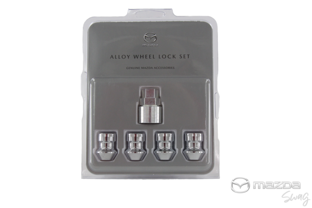 C9N3V9740 - Wheels: Genuine OEM Mazda Chrome Dual Hex Wheel Locks Set of 4 for Mazda Image