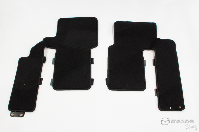 8BN05B - Interior: 2007-2015 Mazda CX-9 Rear Carpet Floor Mats Black with Logo for Mazda Image