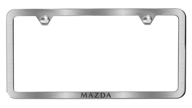 C9N5V4027 - 2006-2024 Mazda License Plate Frame Brushed Slimline