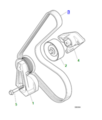 NCC7740BA - : Supercharger Belt for Jaguar Image