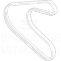 11720W020P - : 2020-2024 Genuine OEM Mitsubishi Mirage &amp; G4 Serpentine Belt for Mitsubishi Image