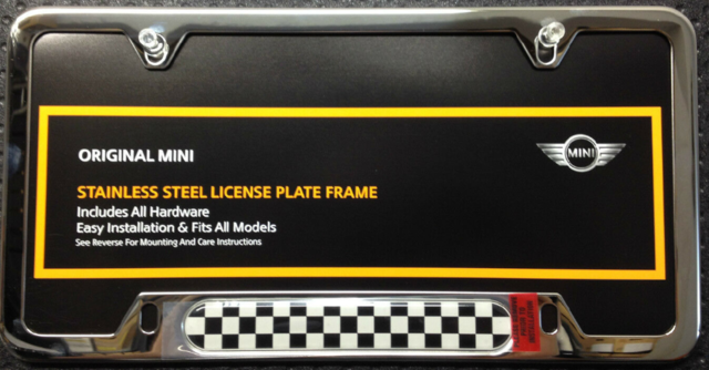 51800406645 - Exterior: License Plate Frame, Stainless Steel for Mini Image