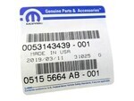 5155664AB - : Decklid Nameplate for Mopar Image