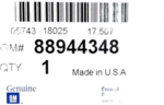 88944348 - : Side Molding for GM Image