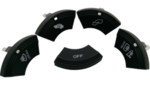 79601TM8A51ZA - : Knob Set, Push *NH167L* (Graphite Black) for Honda Image