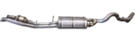 15798946 - Exhaust: Exhaust Muffler Assembly with 3-Way Catalytic Converter, Pipes, Flanges, Bushing, Hangers, Clamp, and Label for GM Image