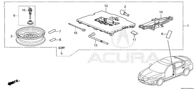 06421-3S5-A10 - Temporary Wheel Kit (A-Spec) 2023-2026 Acura