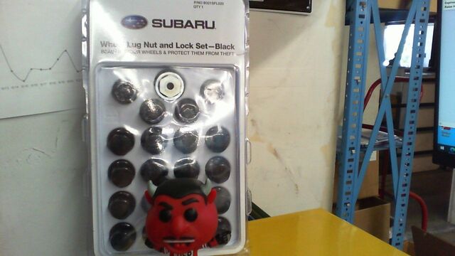 B321SFL030 - Wheels: Wheel Lug Nut And Lock Set - Black for Subaru: Ascent, BRZ, Crosstrek, Forester, Impreza, Legacy, Outback, WRX Image