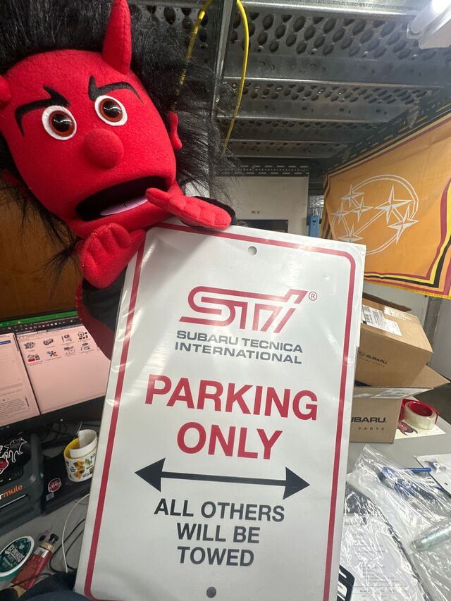 SOA342L149 - Miscellaneous: Parking Only Sign - Sti Logo for Subaru: BRZ, WRX Image