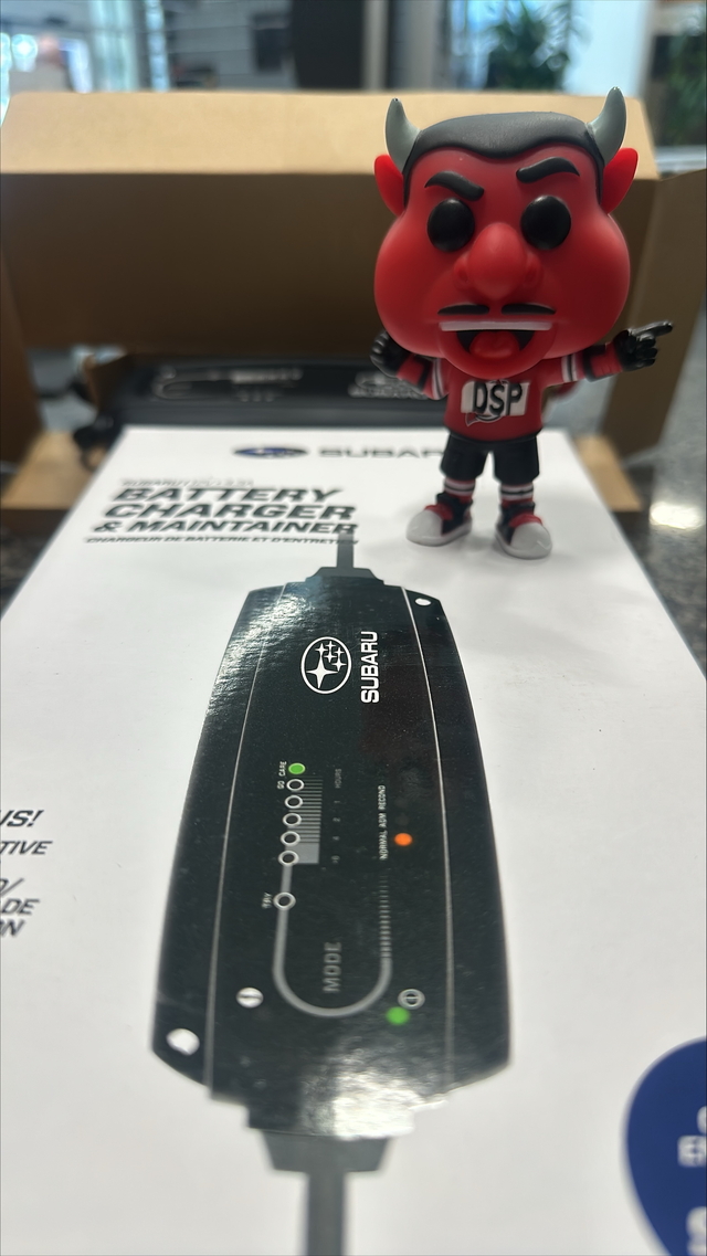 SOA9010001 - Exterior: Battery Charger And Maintainer for Subaru: Ascent, BRZ, Crosstrek, Forester, Impreza, Legacy, Outback, Solterra, WRX Image