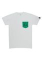 SWM081 - : Men's White/Green Pocket T-Shirt for Mercedes-Benz Image