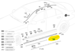 2056906402 - Trim and Lining: Trim Strip for Mercedes-Benz Image