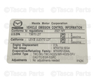 PX2K69036 - : Emission Label for Mazda Image
