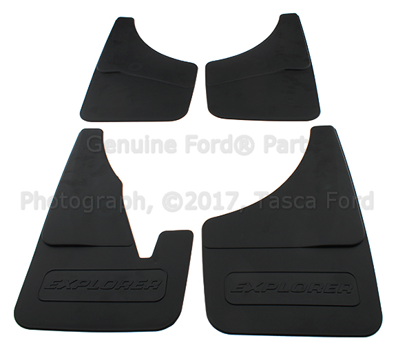 6L2Z16A550AA - Body: Splash Guards, Flat Molded, 4-Pc Kit for Ford: Explorer Image