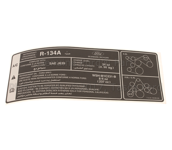 5L3Z1503050A - Body: Label for Ford Image