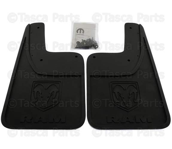 82216223AA - Exterior Accessories: Rear Heavy Duty Rubber Splash Guards For Vehicles With Fender Flares for Dodge: Ram 1500, Ram 2500, Ram 3500 | Ram: 1500, 1500 Classic, 2500, 3500 Image
