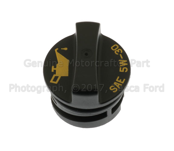 F2GZ6766A - Engine: Filler Cap for Ford: Bronco, Bronco Sport, E-350 Super Duty, E-450 Super Duty, Edge, Escape, Expedition, Explorer, F-150, F-250 Super Duty, F-350 Super Duty, F-450 Super Duty, F-550 Super Duty, Fusion, Maverick, Mustang, Police Interceptor Utility, Ranger, Transit-150, Transit-250, Transit-350, Transit-350 HD | Lincoln: Aviator, Continental, Corsair, MKC, MKX, MKZ, Nautilus, Navigator Image