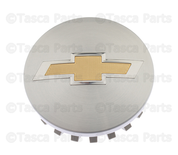 19301595 - Wheels: Wheel Center Caps, Brushed Aluminum, Bowtie Logo for Chevrolet: Colorado, Silverado 1500, Silverado 1500 LD, Silverado 1500 LTD, Silverado 2500 HD, Silverado 3500 HD, Suburban, Suburban 3500 HD, Tahoe Image