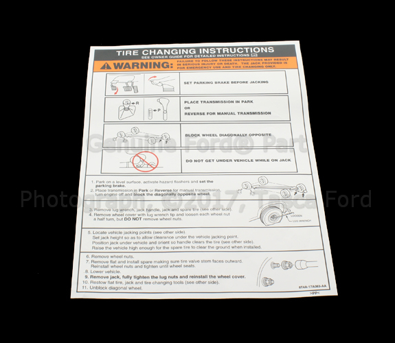 8T4Z17A083A - Body: Label for Ford: Edge | Lincoln: MKX Image